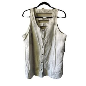 Outdoor Research OR Womens Ironhorse Tank Sand Plaid Button Up Hiking Outdoor L